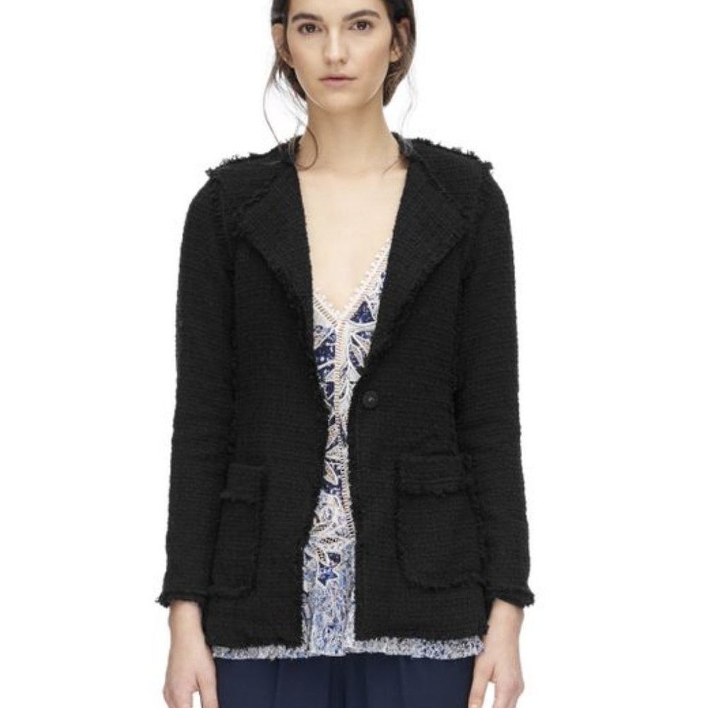 NWT✨ Rebecca Taylor Black Tweed Blazer Jacket